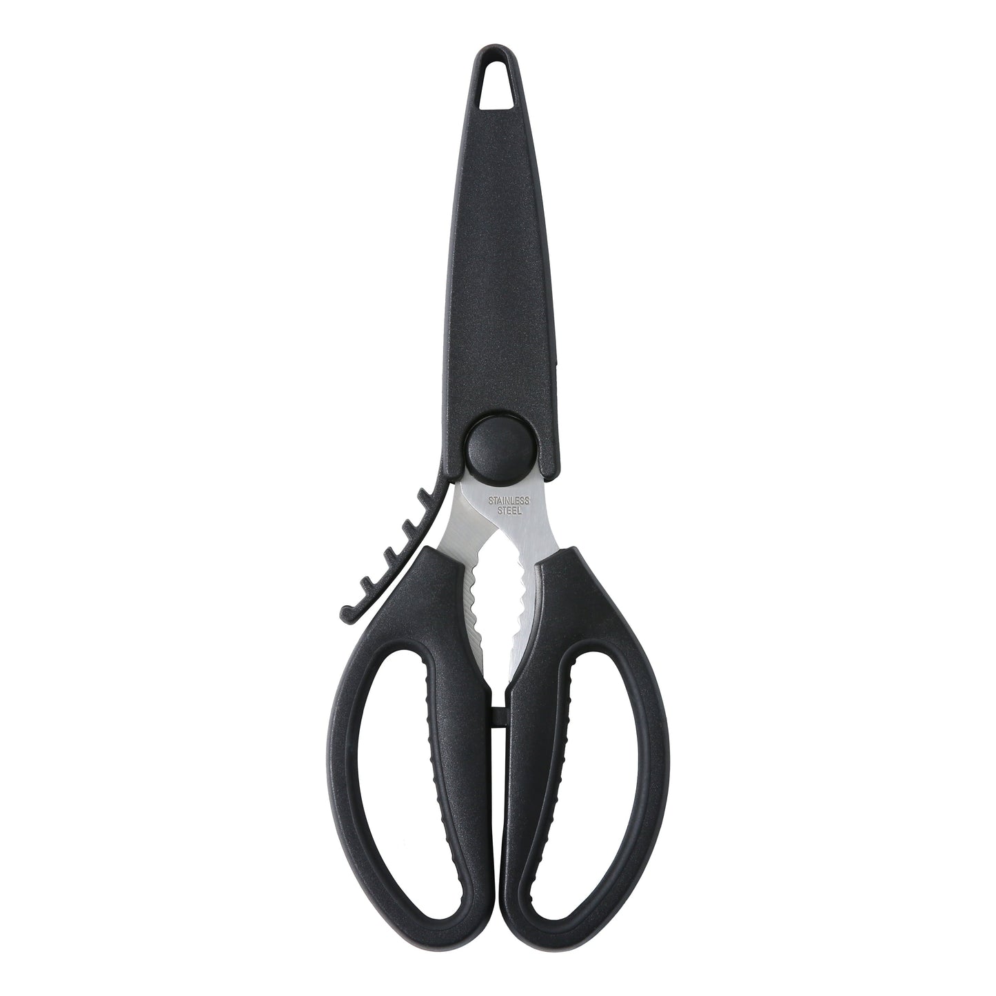 Ergonomic Manual Stainless Steel Multi-Purpose 8.6in Kitchen Shears - Premium Stainless Steel Garlic Presser & Peeler - Default Title