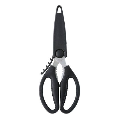 Ergonomic Manual Stainless Steel Multi-Purpose 8.6in Kitchen Shears - Premium Stainless Steel Garlic Presser & Peeler - Default Title
