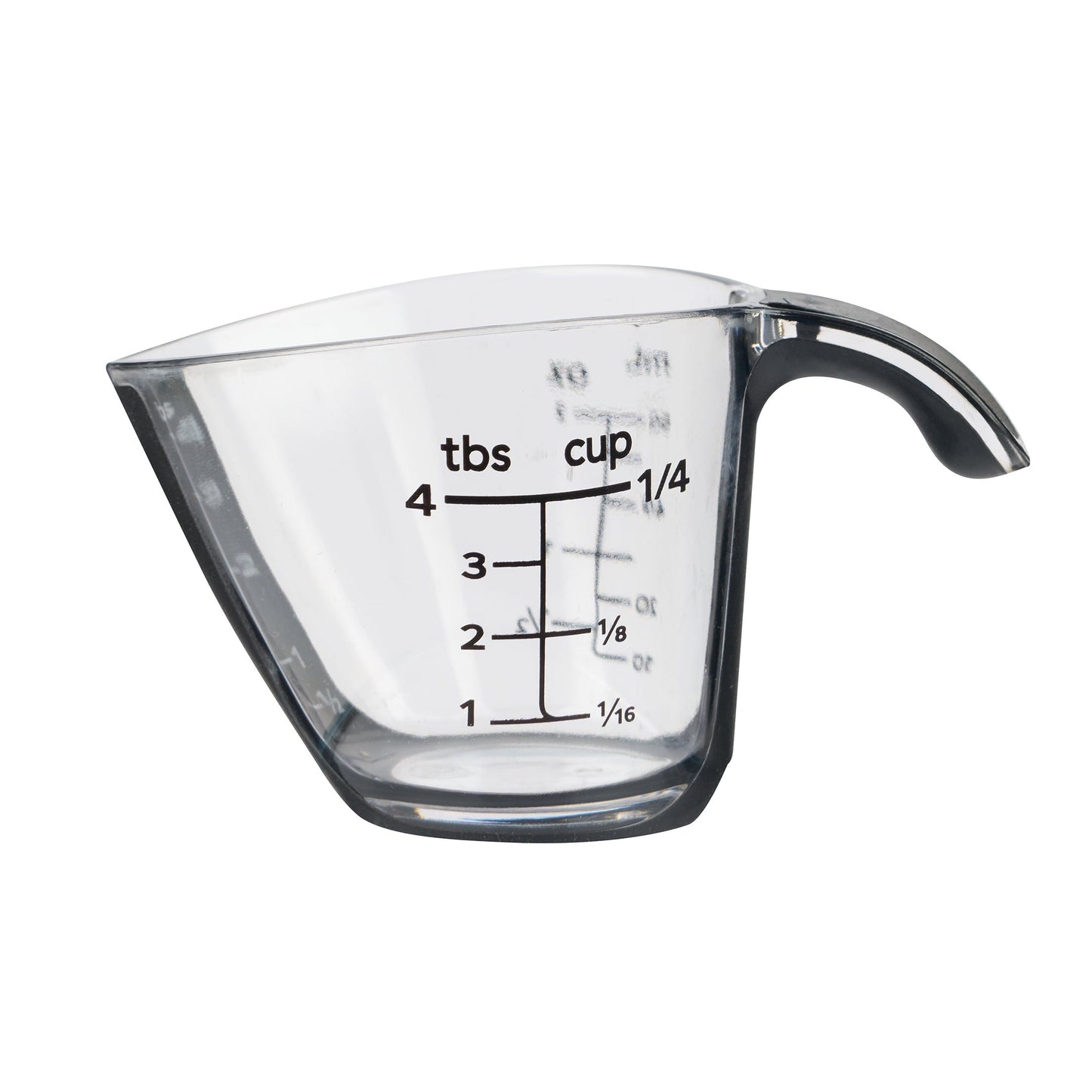 Premium Kitchen 1/4C Plastic Mini Measuring Cup, Black/Transparent - Innovative Kitchen Helper for Modern Cooking - Default Title