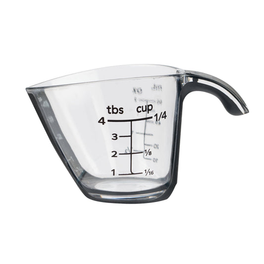 Premium Kitchen 1/4C Plastic Mini Measuring Cup, Black/Transparent - Innovative Kitchen Helper for Modern Cooking - Default Title