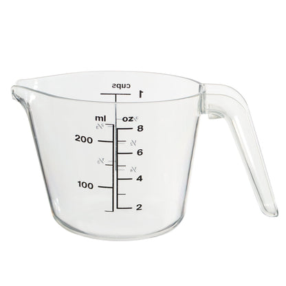 Time-Saving 1 Cup Large Spout Plastic Measuring Cup, Clear - Multi-Functional Manual Food Chopper & Slicer - Default Title