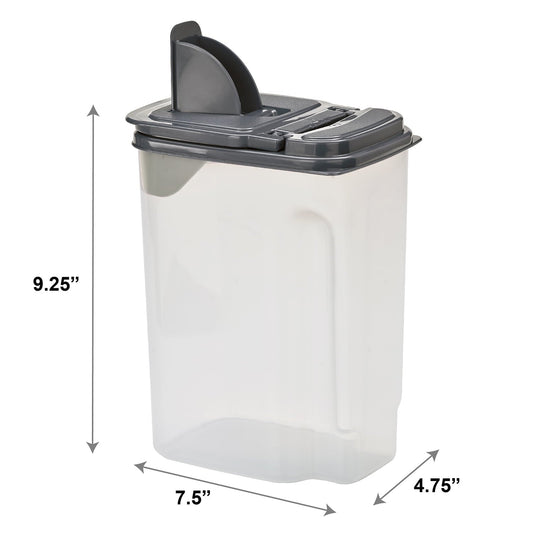Sweet Treat Shaped 3.5 QT Plastic Food Dispenser, Clear with Gray Lid (1 Each) 7.5" L x 3.75" W x 9.25" H, Designed to Help wi... - Squishy Dohnut Sweet Treat Shaped Stress Toy - Default Title