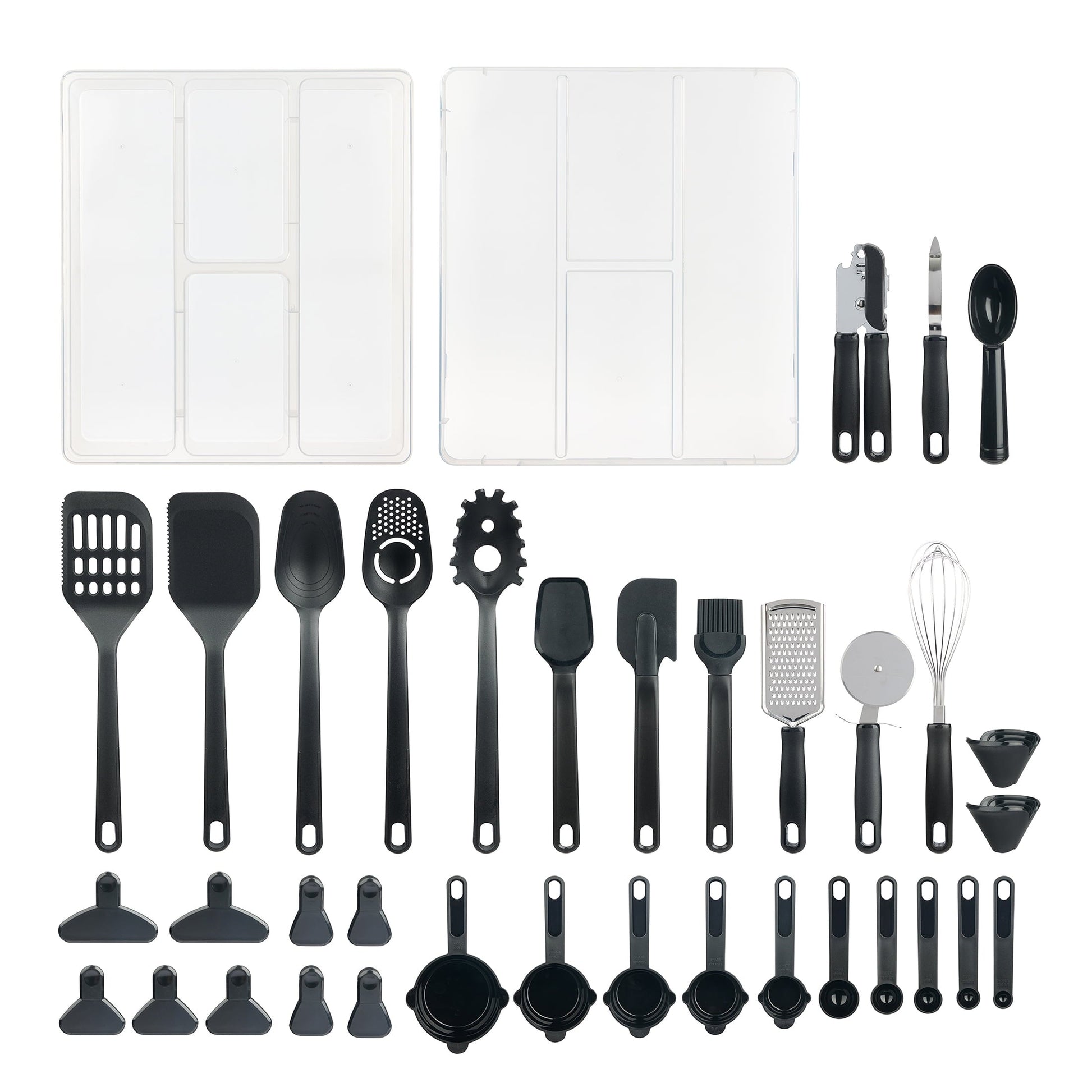 Professional Grade 36 Piece Kitchen Gadget Set with Kitchen Cooking Utensils, and Drawer Organizer, Black - Heavy Duty Stainless Steel Kitchen Shears - Default Title