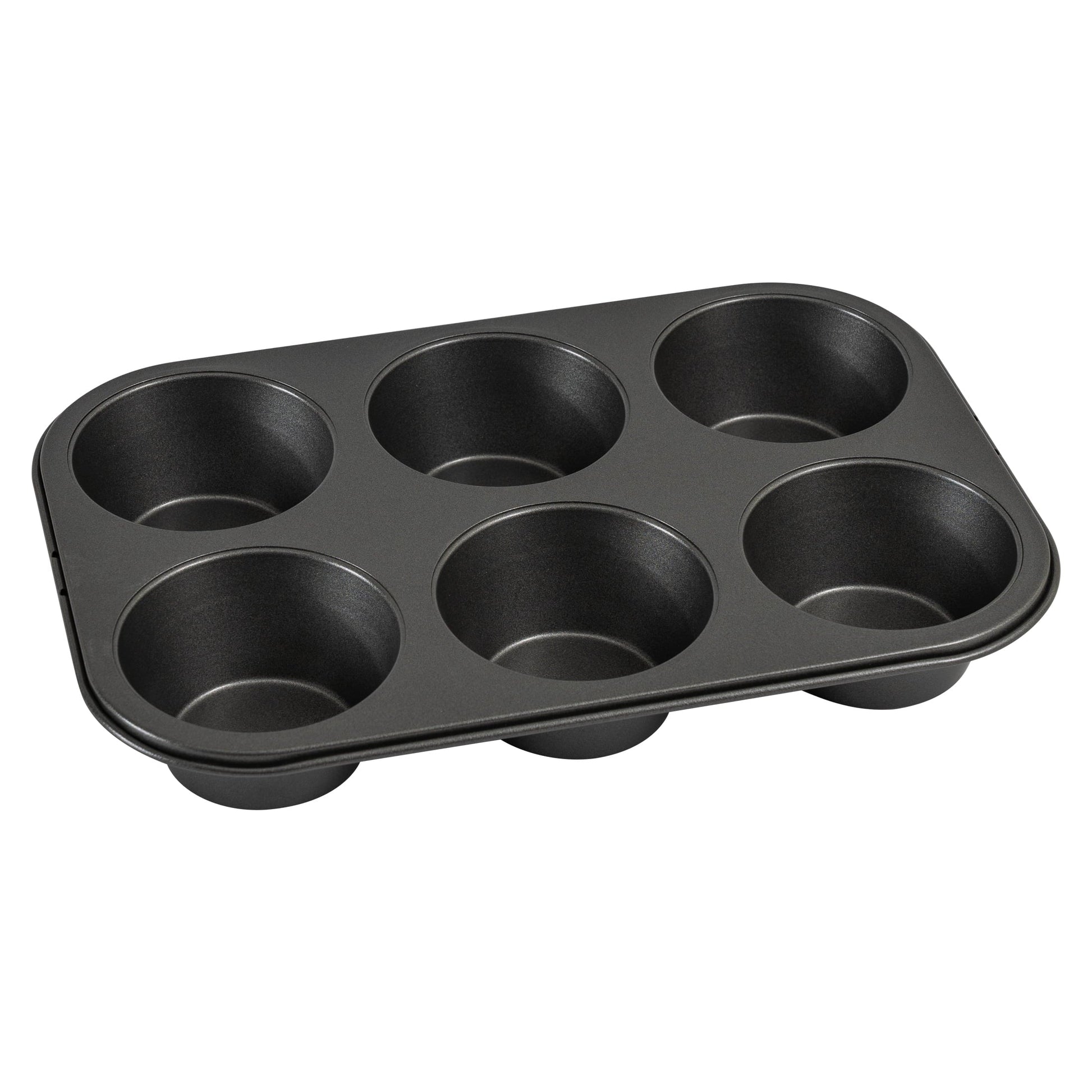 Premium Kitchen 6 Cup Jumbo Muffin Pan, Non-Stick Bakeware,3.4 inch Diameter Cups,Gray,Carbon Steel - Kitchen Gadget Tool for Quick Food Prep - Default Title