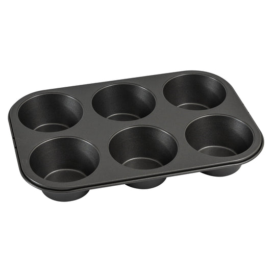 Premium Kitchen 6 Cup Jumbo Muffin Pan, Non-Stick Bakeware,3.4 inch Diameter Cups,Gray,Carbon Steel - Kitchen Gadget Tool for Quick Food Prep - Default Title