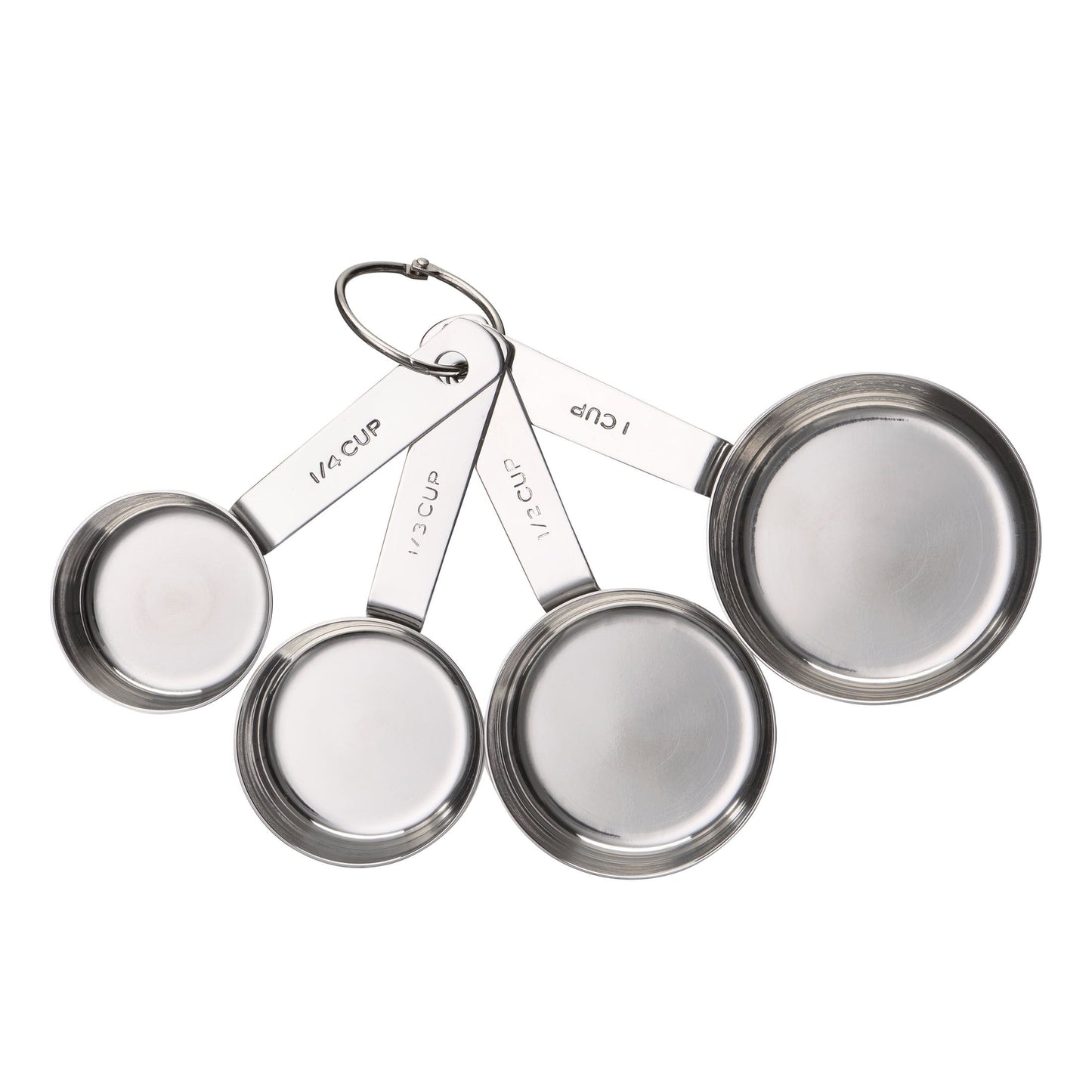 Premium Kitchen Kitchen Stainless Steel 4-Piece Nesting Measuring Cups - Premium Stainless Steel Garlic Presser & Peeler - Default Title