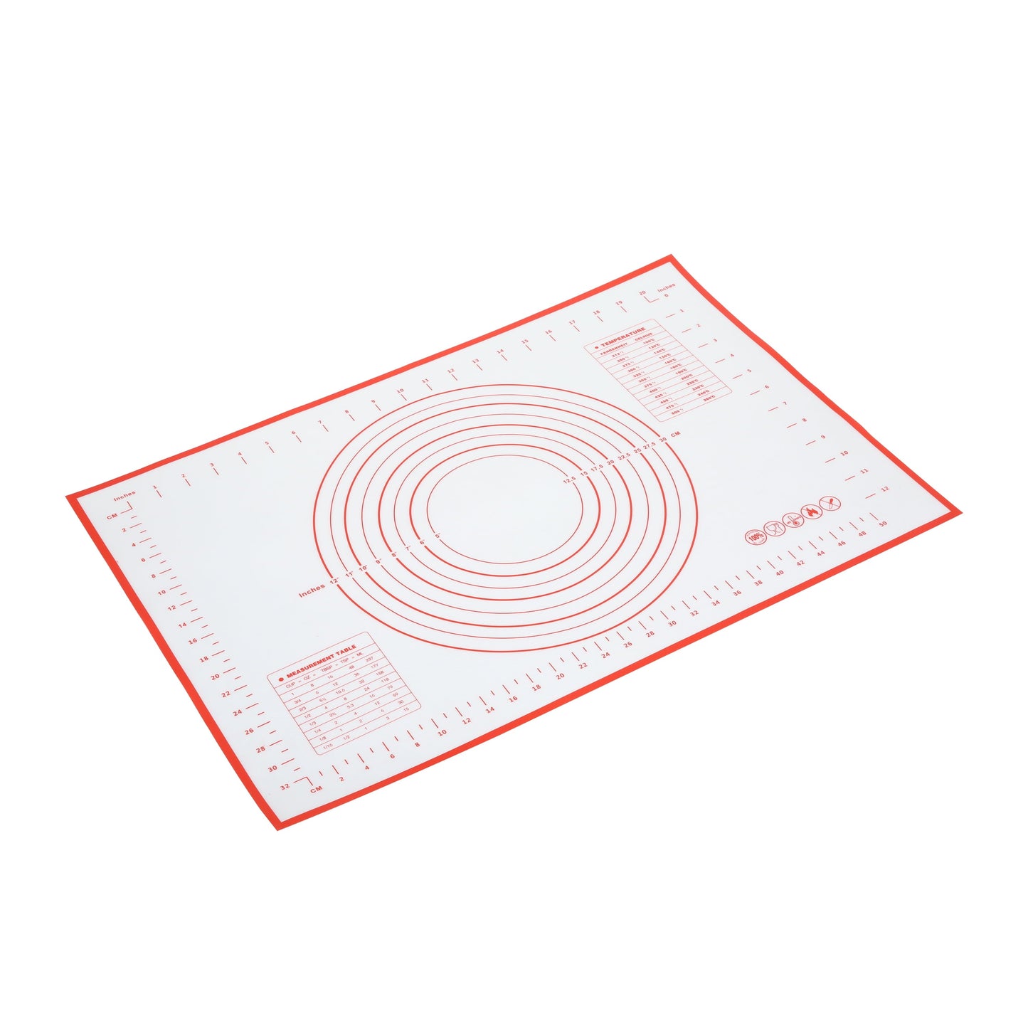Ergonomic Manual Reusable Silicone 24"x 18" Pastry Mat with Measurements - Multi-Functional Manual Food Chopper & Slicer - Default Title
