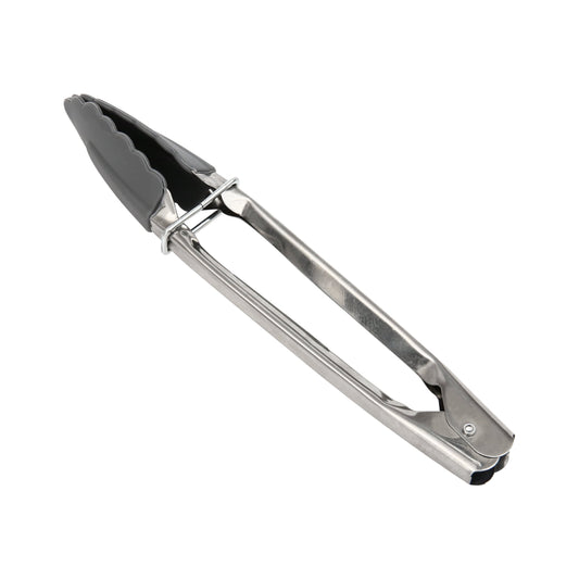 Durable Steel Stainless Steel and Silicone Mini Food Tongs Grey - Heavy Duty Stainless Steel Kitchen Shears - Default Title