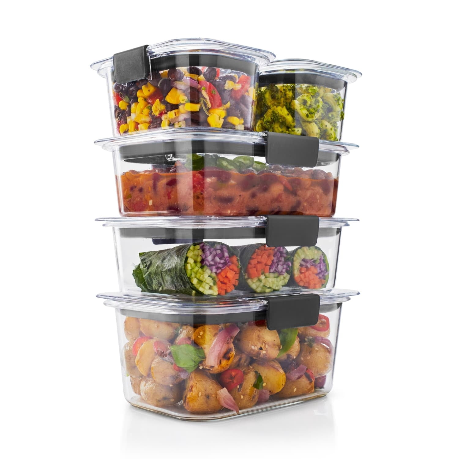 Fun Food Fidget 10-Piece Set, Leak-Proof and Clear Food Storage Containers - Squishy Dohnut Sweet Treat Shaped Stress Toy - Default Title