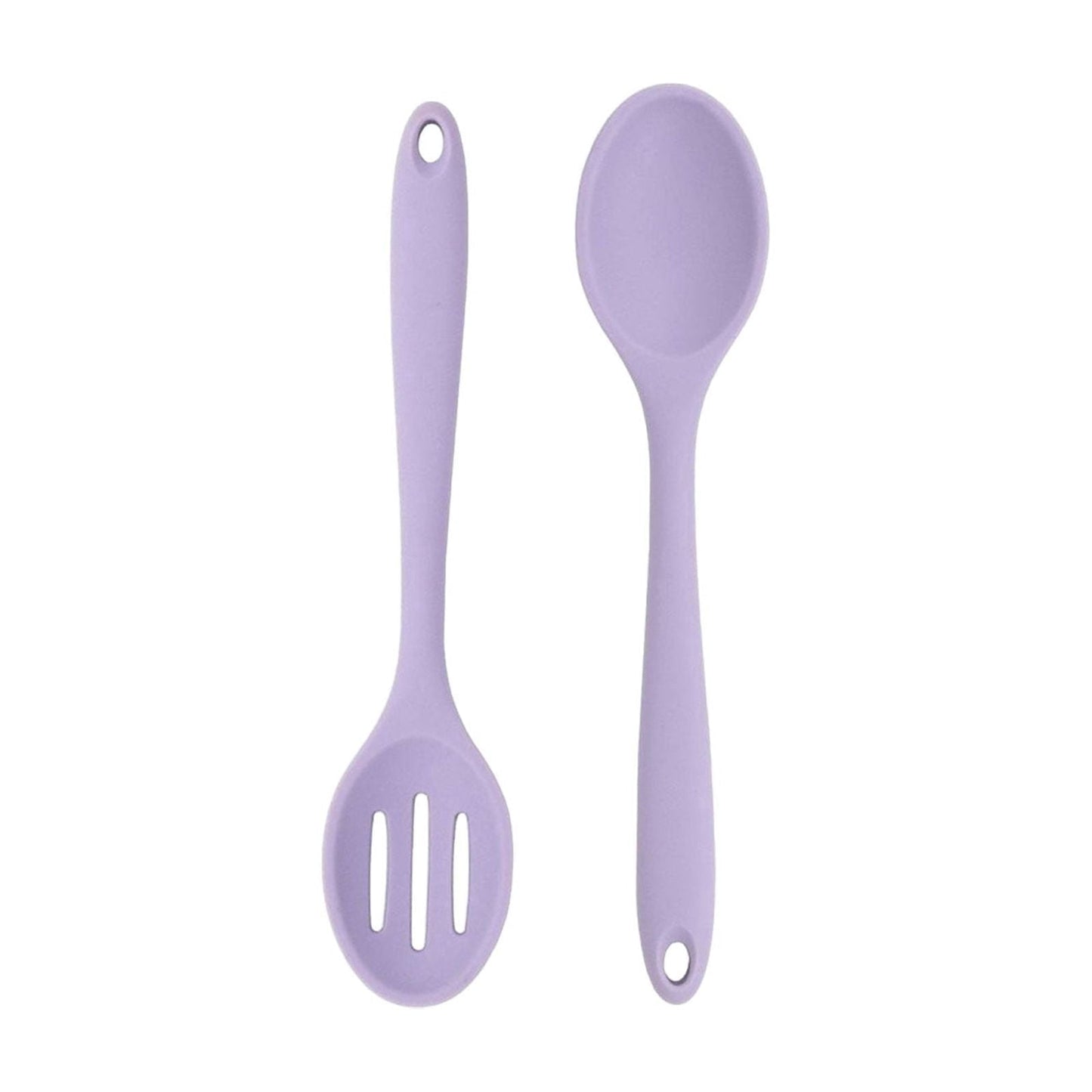 Premium Silicone Silicone Slotted Spoon, High Heat Resistant Silicone Cooking Spoon, 2Pcs Nonstick Silicone Mixing Spoon, Durable Kitc... - Durable Turner & Ladle Utensil Set for Home Chefs - Default Title