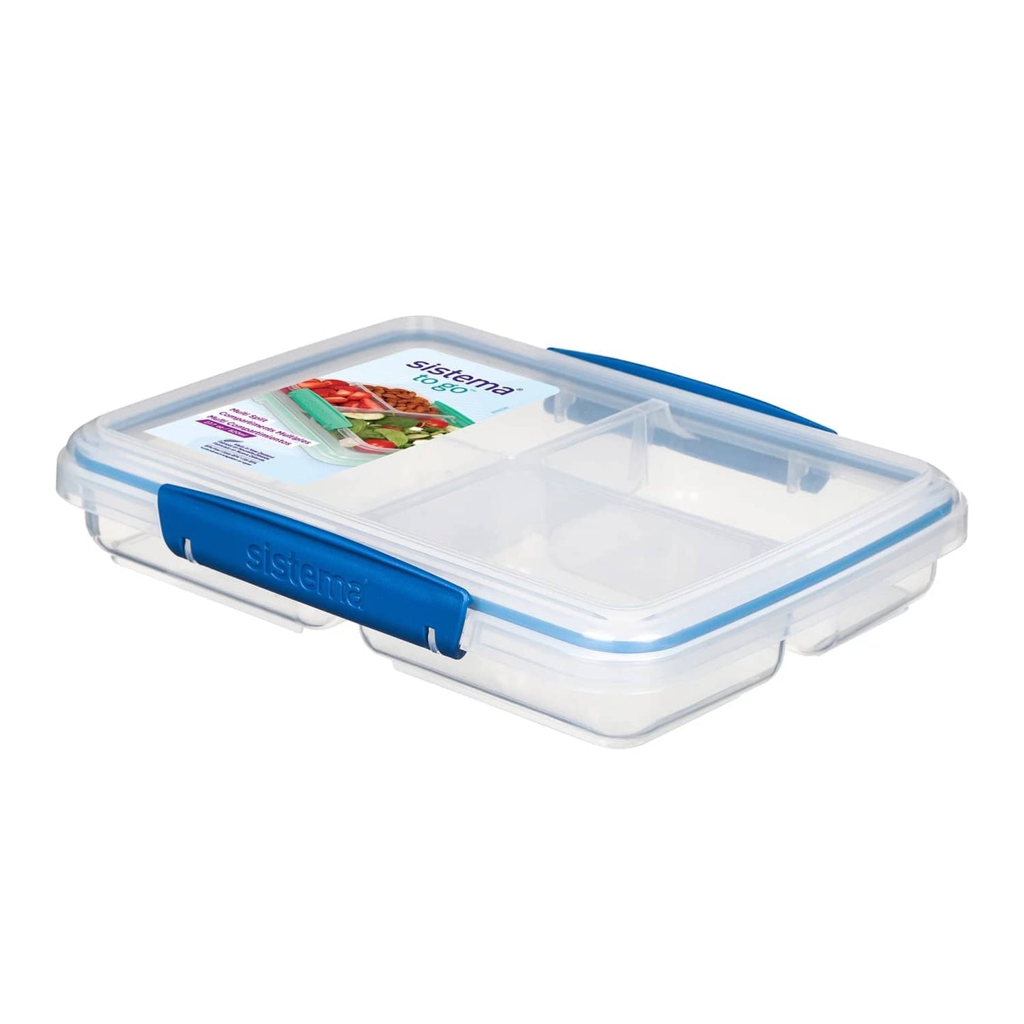 Playful Geometric To Go 820ml/3.4 Cups Multi Split Food Storage Container - Fun Food Fidget Cookie Squishable Toy - Default Title
