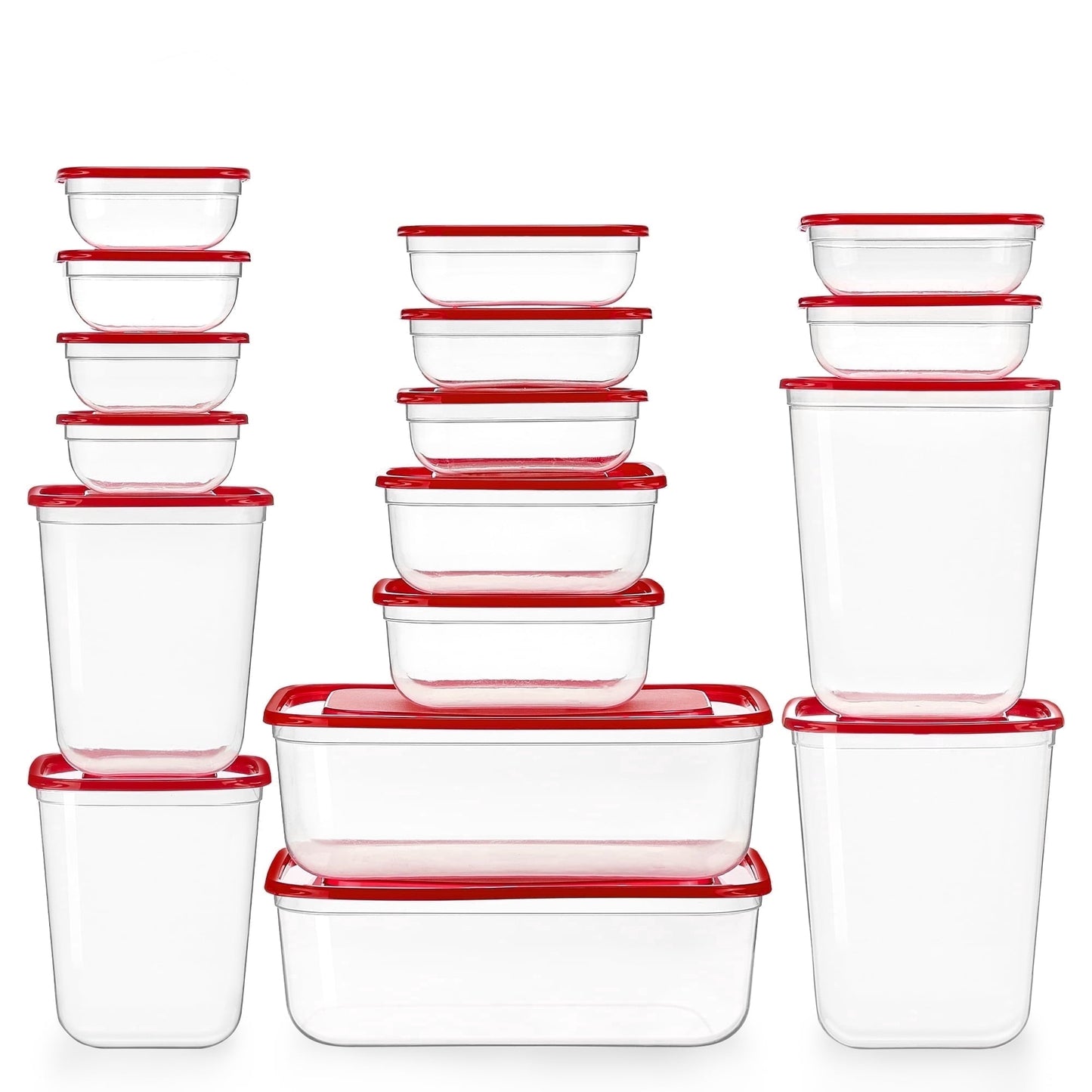 Fun Food Fidget 34 Pieces Meal Prep Containers, 7-Size ，Plastic Food Storage Containers with Lids for Lunch,Leftover - Deliciously Soft Cupcake Sensory Glob - Default Title