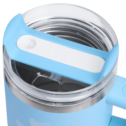 Insulated Travel The Quencher H2.O Flowstate Tumbler with Handle | Stanley Create D309N - Double-Wall Vacuum Insulated Travel Tumbler with Straw Detail
