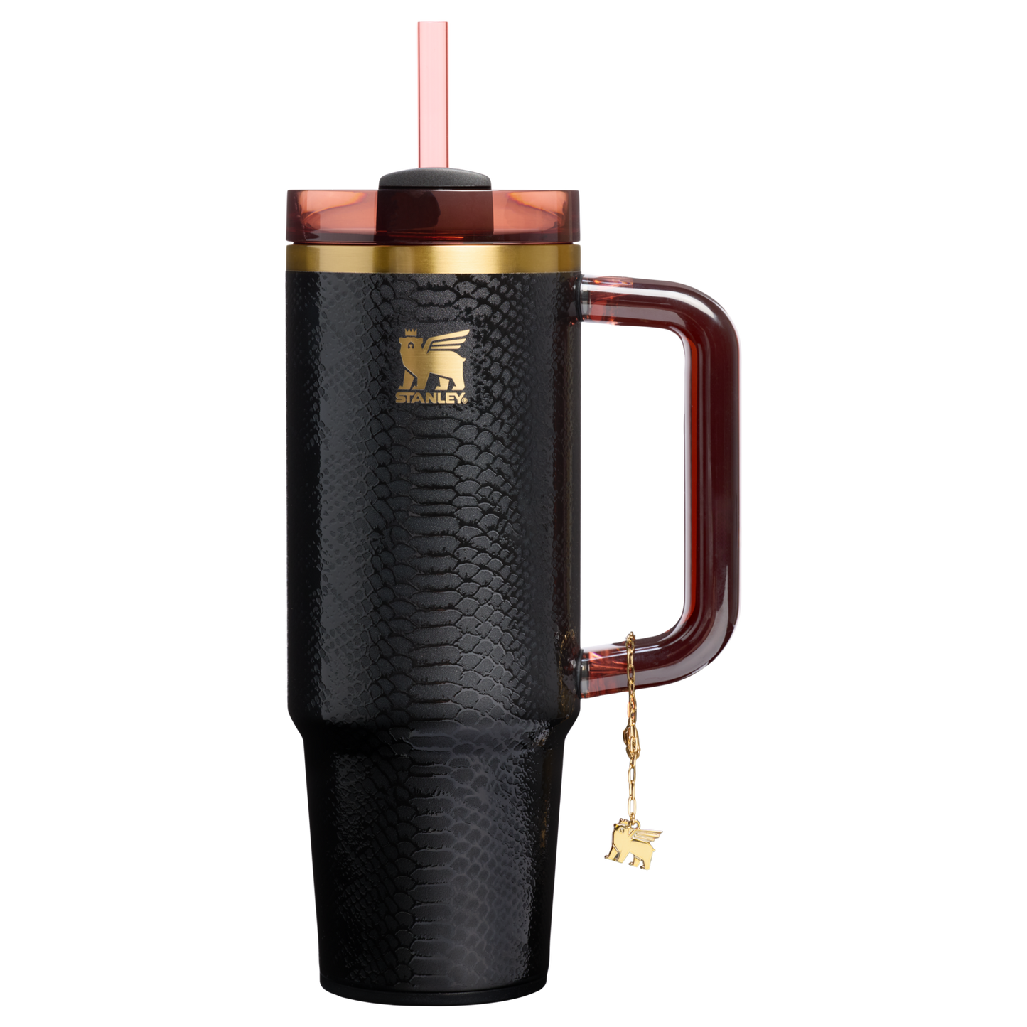 Double-Wall Vacuum The Quencher Luxe H2.0 Flowstate Tumbler D171F - FlowState 3-Position Lid Insulated Travel Mug - Black Snakeskin