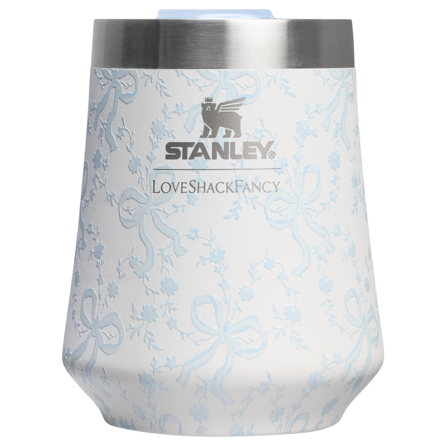 Vacuum Insulated Wine Stanley 1913 x LoveShackFancy Holiday The Reserve Wine Tumbler Set | 2-pack D205C - Reserve Collection Stainless Steel Whiskey Cup Detail