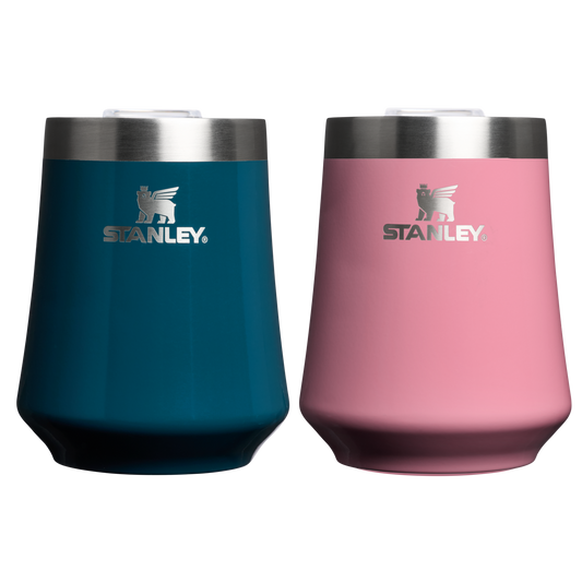 Elegant Stemless The Reserve Wine Tumbler | 2-pack D175D - Reserve Collection Stainless Steel Whiskey Cup - Ponderosa Gloss/Port Shimmer