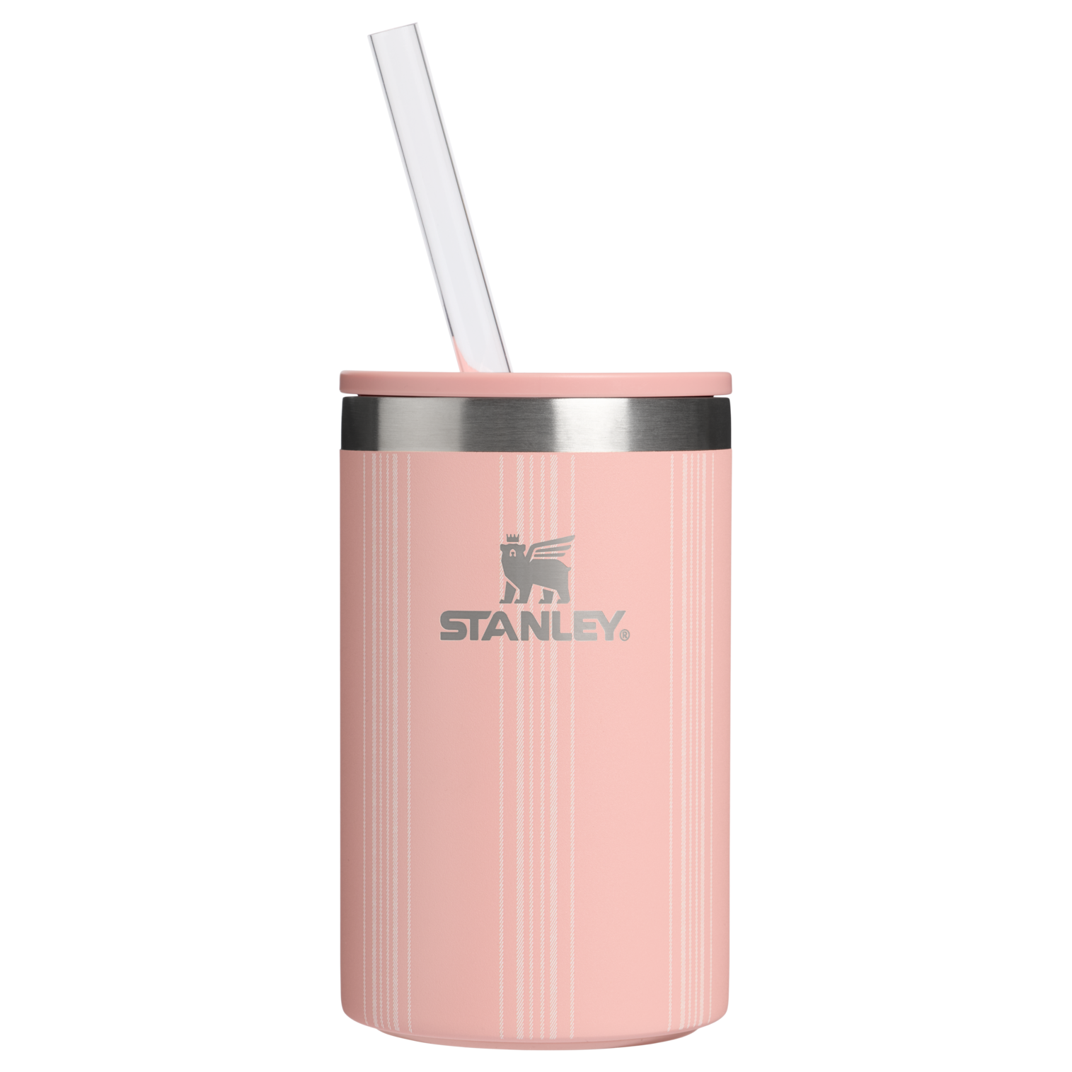 Ice-Retention The Everyday Can Cooler Cup D353P - Compact All-Weather Soft-Sided Cooler Backpack - Peach Rose Picnic Stripe