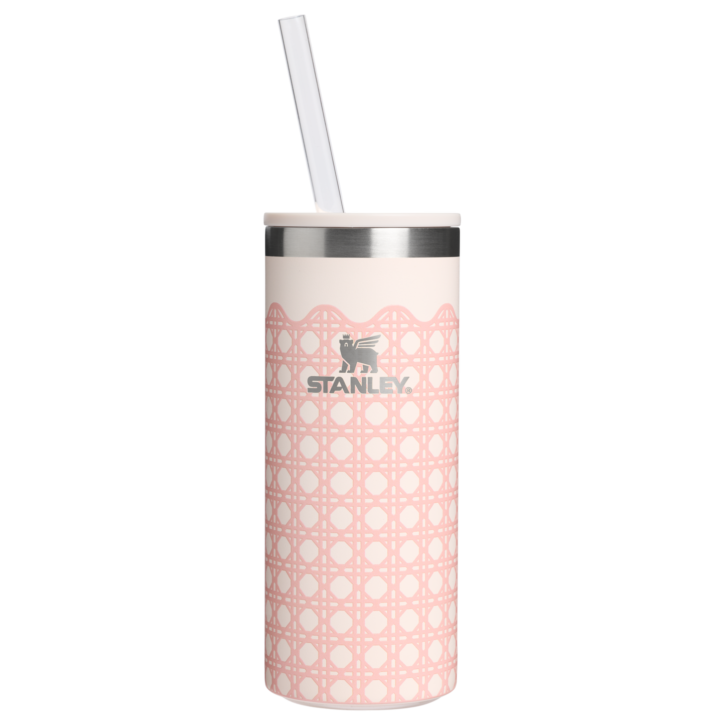 Portable Mini The Everyday Slim Can Cooler Cup D350R - Leak-Proof Insulated Mini Cooler Bag for Lunch - Rose Quartz Rattan