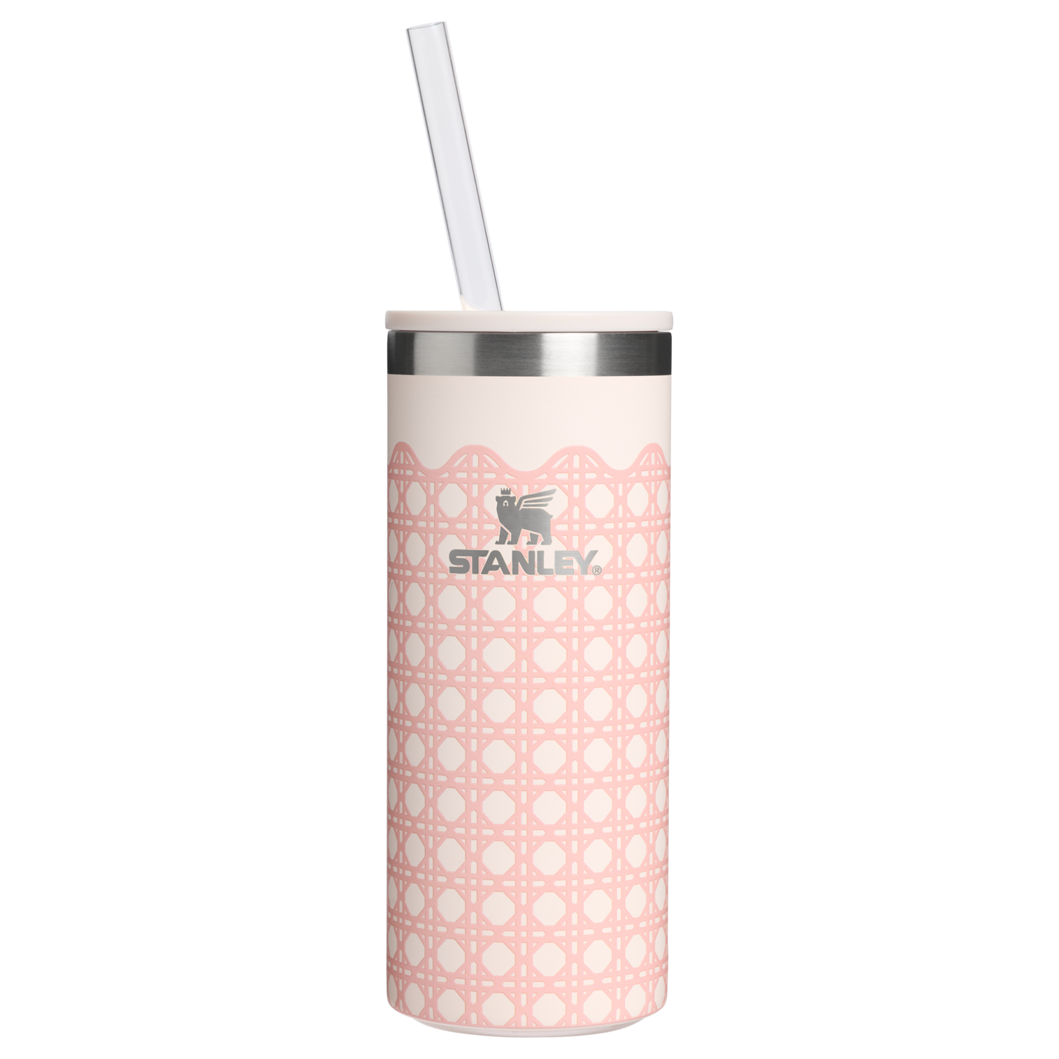 Portable Mini The Everyday Slim Can Cooler Cup D350R - Leak-Proof Insulated Mini Cooler Bag for Lunch - Rose Quartz Rattan