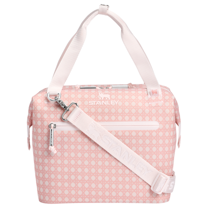 Portable Mini The All Day Julienne Mini Cooler D349V - Heavy-Duty Ice-Retention Food & Beverage Carrier - Rose Quartz Rattan