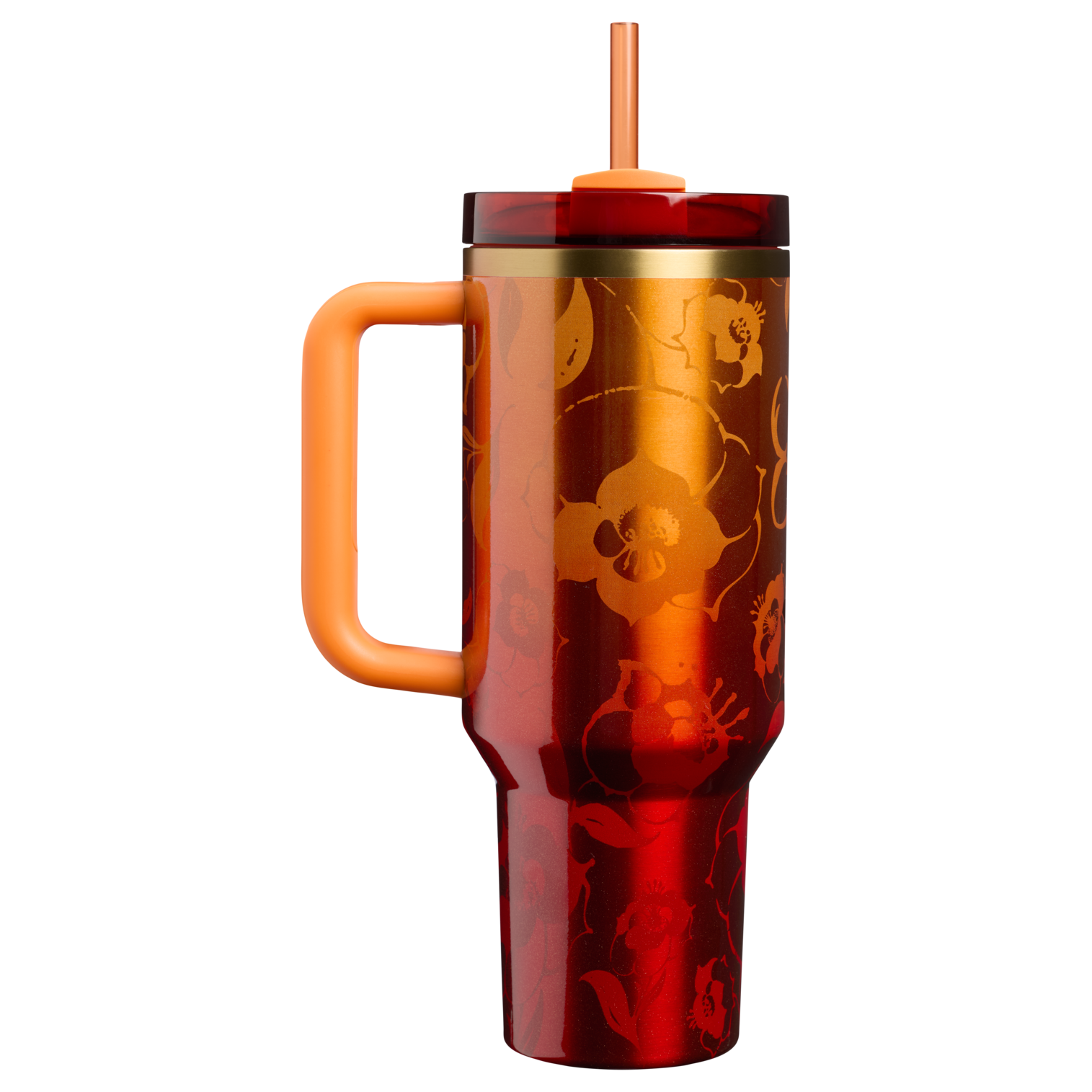 Double-Wall Vacuum The Stanley 1913 x Karol G Quencher H2.0 Flowstate Tumbler D275T - 40oz Large Capacity Car-Cup Friendly Quencher Detail