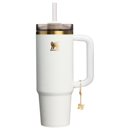 Double-Wall Vacuum The Quencher Luxe H2.0 Flowstate Tumbler D171F - FlowState 3-Position Lid Insulated Travel Mug - Pale Stone Snakeskin