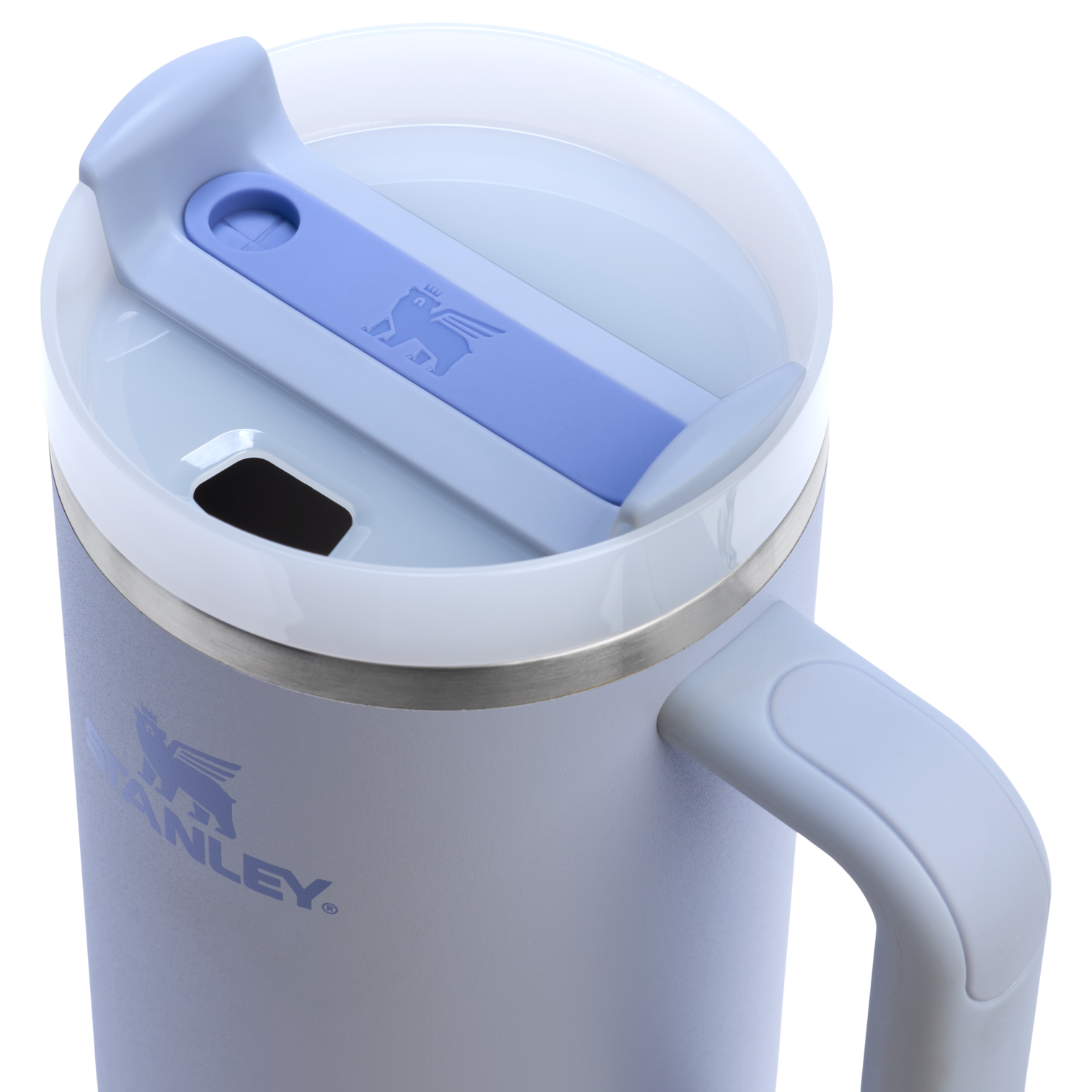 Splash-Resistant FlowState The Quencher H2.0 Flowstate Tumbler  | Stanley Create D332L - FlowState 3-Position Lid Insulated Travel Mug Detail