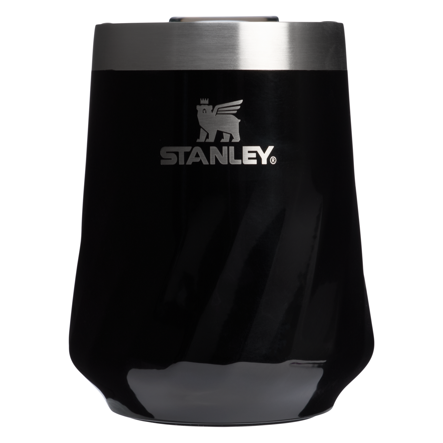 Premium Matte The Textured Reserve Wine Tumbler D141Z - Reserve Collection Stainless Steel Whiskey Cup - Black Gloss