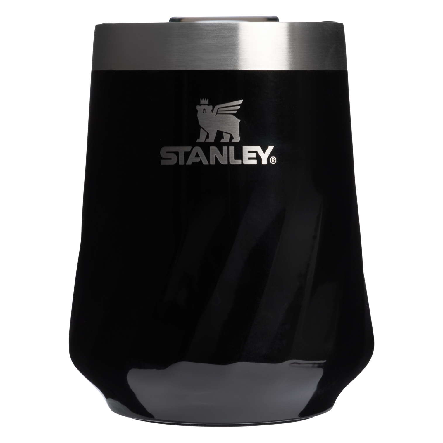 Premium Matte The Textured Reserve Wine Tumbler D141Z - Reserve Collection Stainless Steel Whiskey Cup - Black Gloss