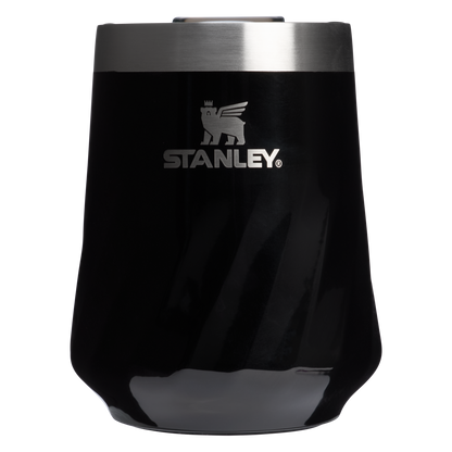 Premium Matte The Textured Reserve Wine Tumbler D141Z - Reserve Collection Stainless Steel Whiskey Cup - Black Gloss