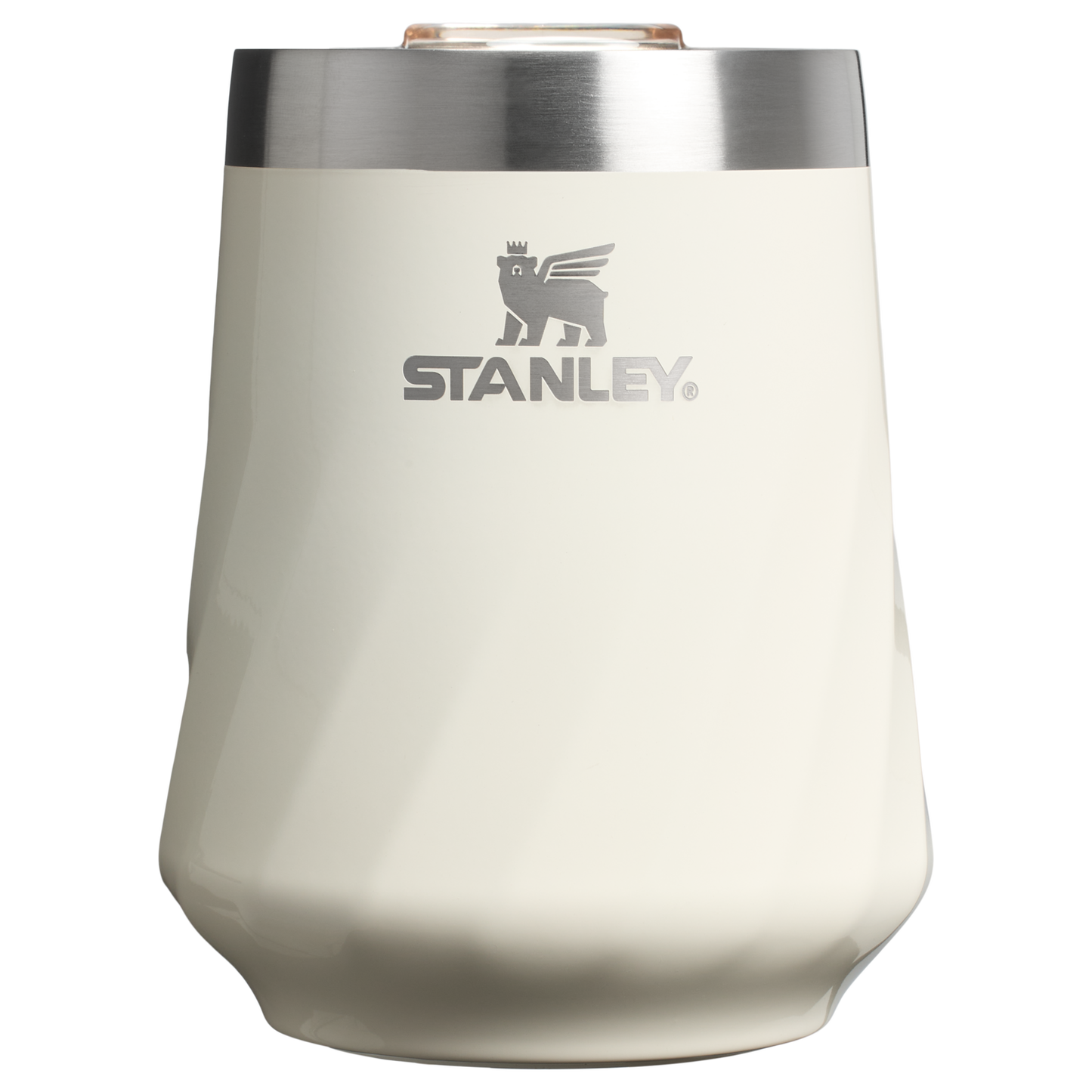 Premium Matte The Textured Reserve Wine Tumbler D141Z - Reserve Collection Stainless Steel Whiskey Cup - Cream Gloss