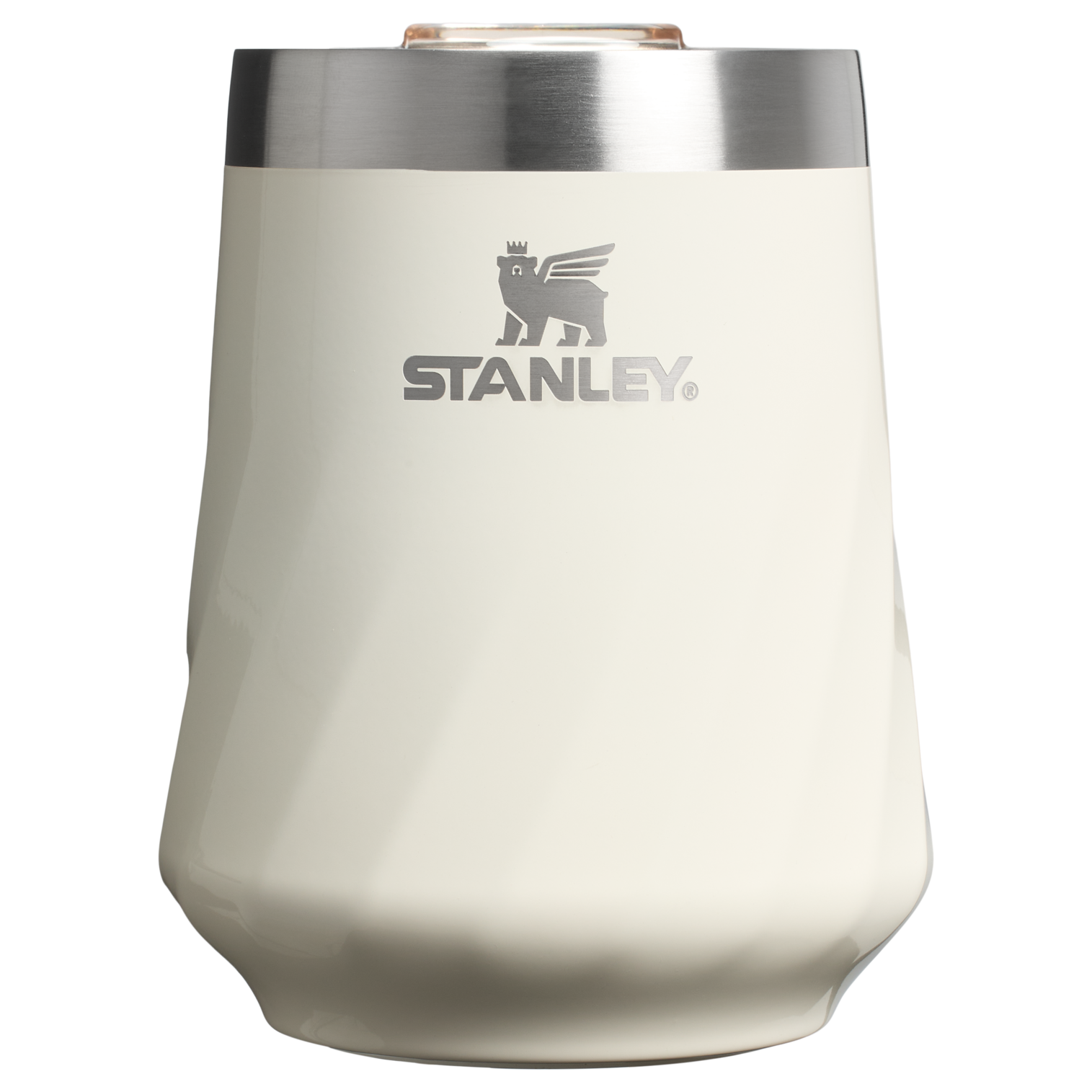 Premium Matte The Textured Reserve Wine Tumbler D141Z - Reserve Collection Stainless Steel Whiskey Cup - Cream Gloss