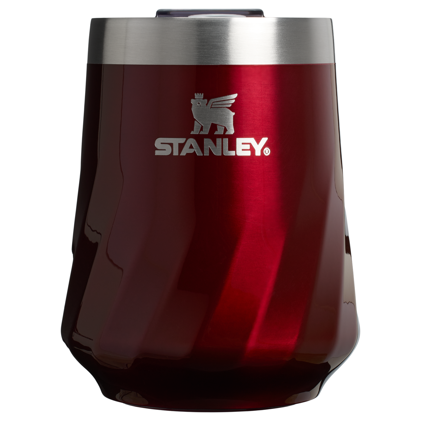 Premium Matte The Textured Reserve Wine Tumbler D141Z - Reserve Collection Stainless Steel Whiskey Cup - Garnet Shine