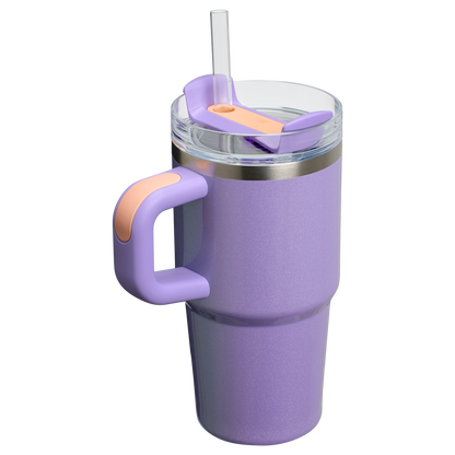 Insulated Travel The Quencher H2.O Flowstate Tumbler with Handle | Stanley Create D309N - Double-Wall Vacuum Insulated Travel Tumbler with Straw Detail