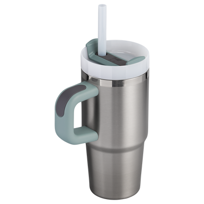 Insulated Travel The Quencher H2.O Flowstate Tumbler | Stanley Create D291F - Double-Wall Vacuum Insulated Travel Tumbler with Straw Detail