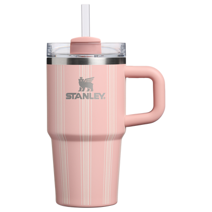 Insulated Travel The Quencher H2.0 Flowstate Tumbler D344H - FlowState 3-Position Lid Insulated Travel Mug - Peach Rose Picnic Stripe