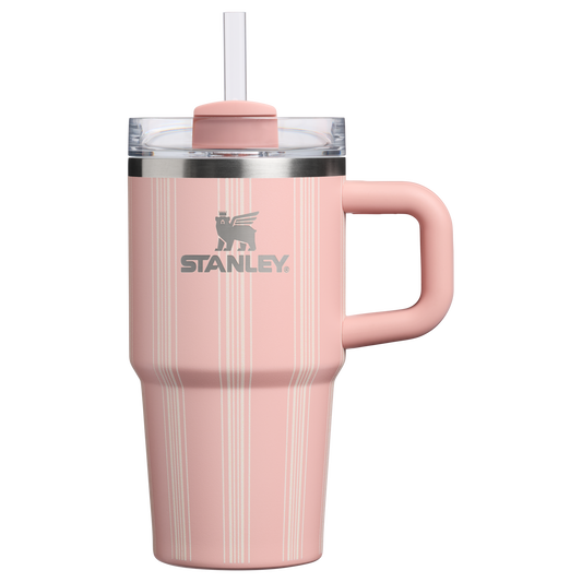 Insulated Travel The Quencher H2.0 Flowstate Tumbler D344H - FlowState 3-Position Lid Insulated Travel Mug - Peach Rose Picnic Stripe
