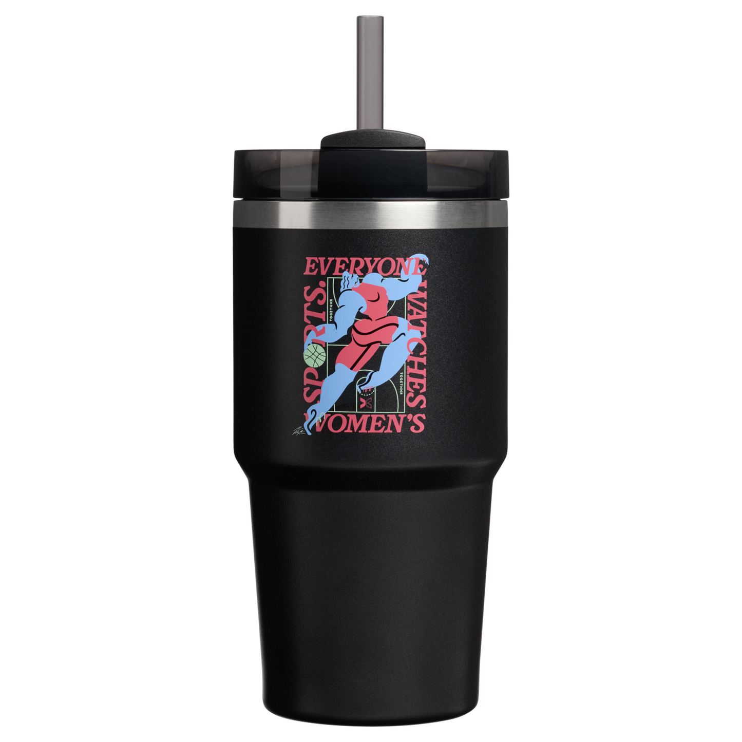 Car-Cup Friendly The Quencher H2.0 Flowstate Tumbler D341T - 40oz Large Capacity Car-Cup Friendly Quencher - Tournament Black