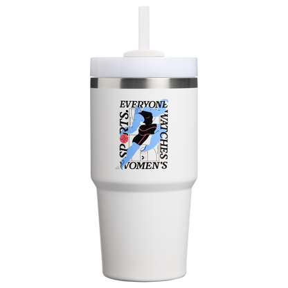 Car-Cup Friendly The Quencher H2.0 Flowstate Tumbler D341T - 40oz Large Capacity Car-Cup Friendly Quencher - Tournament White
