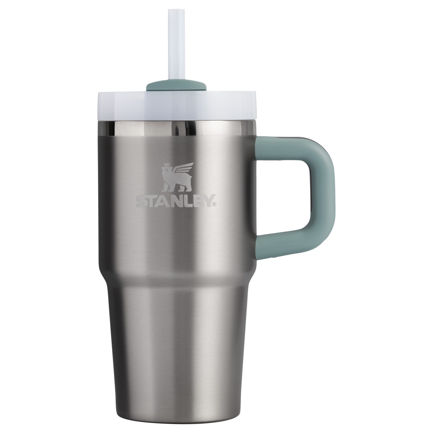 Insulated Travel The Quencher H2.O Flowstate Tumbler with Handle | Stanley Create D309N - Double-Wall Vacuum Insulated Travel Tumbler with Straw Detail