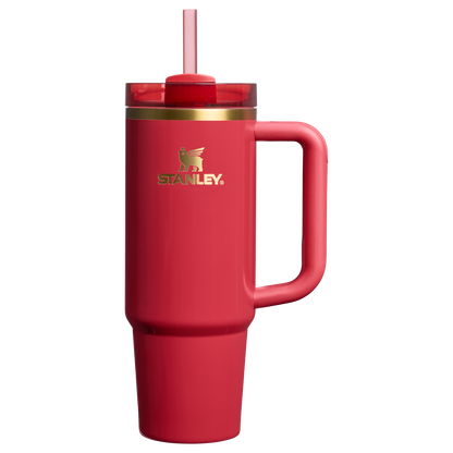 Splash-Resistant FlowState The Cheers & Cheer Quencher H2.0 Flowstate Tumbler D189S - 40oz Large Capacity Car-Cup Friendly Quencher - Holly Berry Gloss
