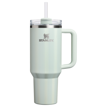 Insulated Travel The Quencher H2.0 Flowstate Tumbler D342C - Double-Wall Vacuum Insulated Travel Tumbler with Straw - Mist Picnic Stripe
