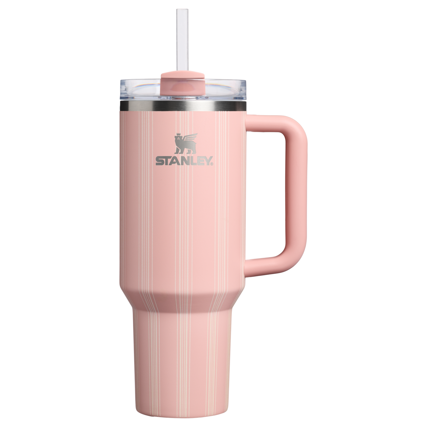 Insulated Travel The Quencher H2.0 Flowstate Tumbler D342C - Double-Wall Vacuum Insulated Travel Tumbler with Straw - Peach Rose Picnic Stripe
