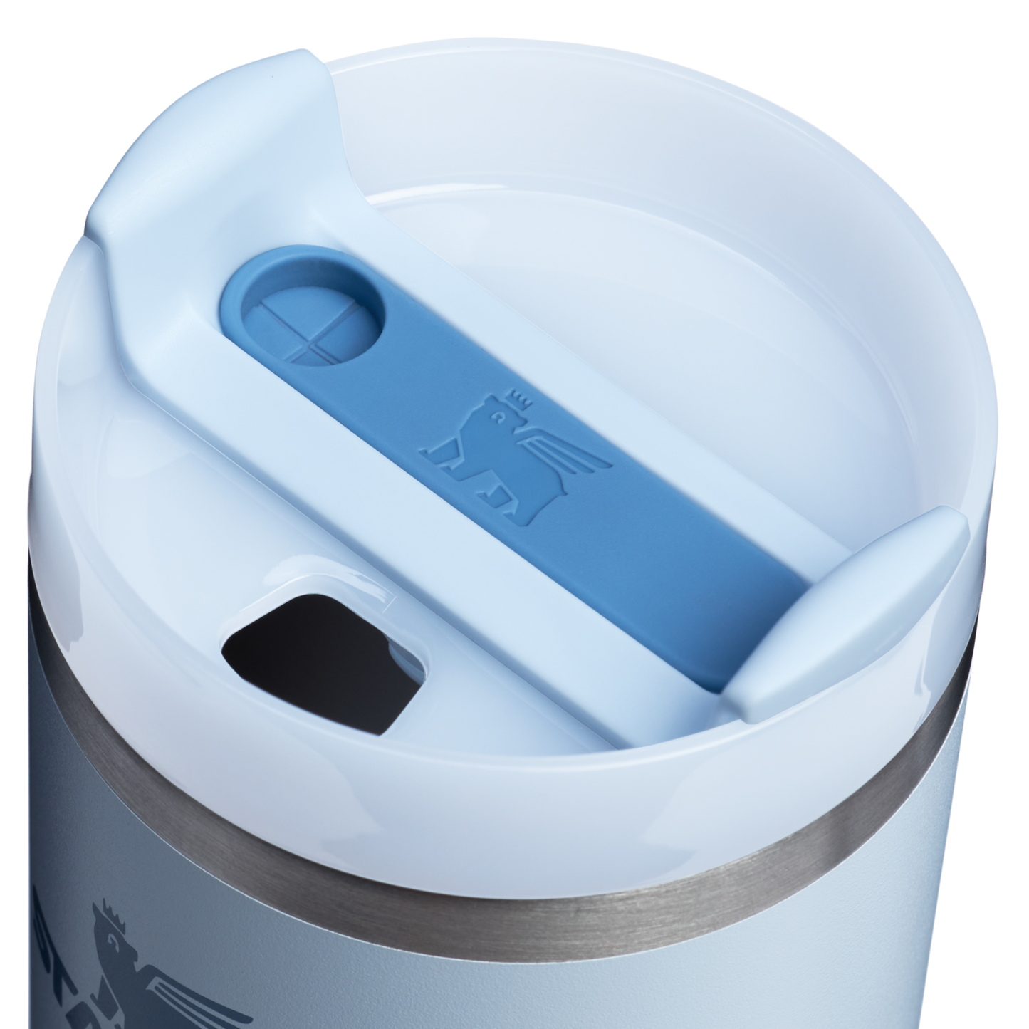Insulated Travel The Quencher H2.0 Flowstate Tumbler  | Stanley Create D329E - Double-Wall Vacuum Insulated Travel Tumbler with Straw Detail