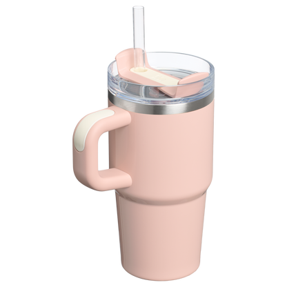 Insulated Travel The Quencher H2.O Flowstate Tumbler with Handle | Stanley Create D309N - Double-Wall Vacuum Insulated Travel Tumbler with Straw Detail