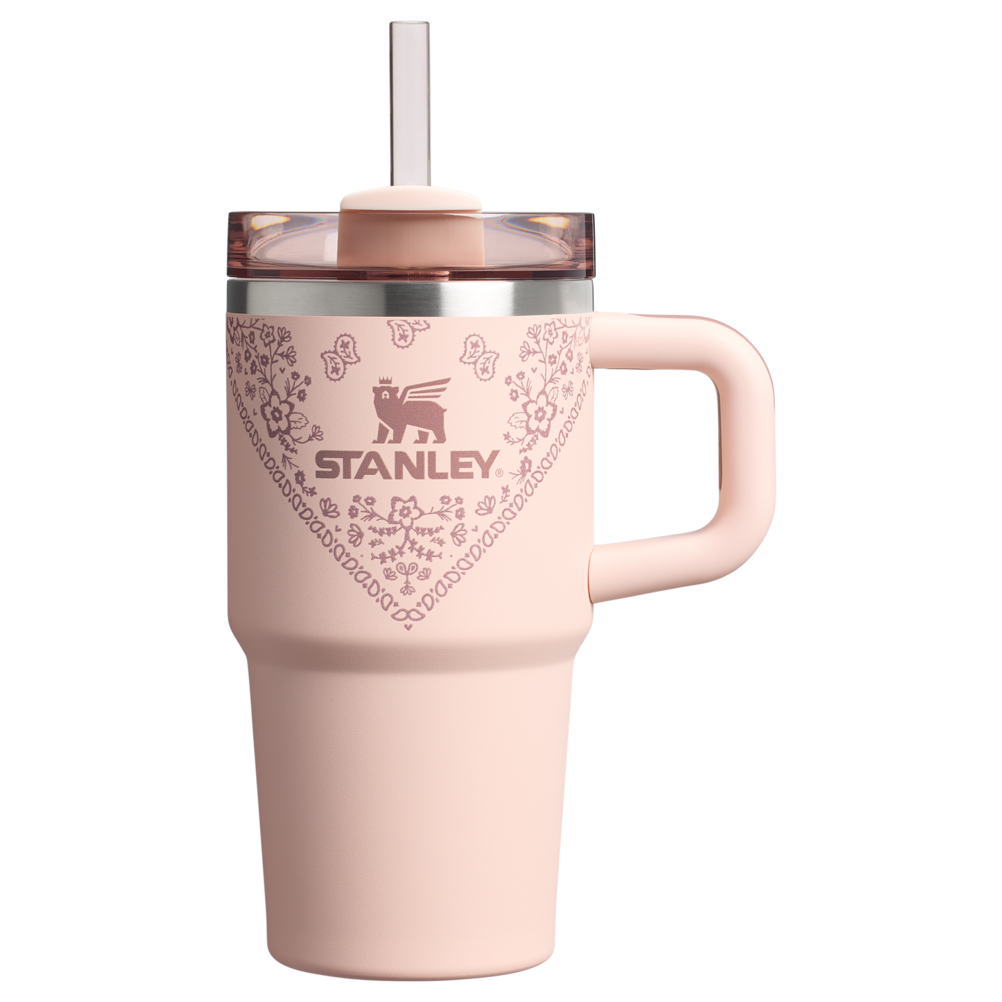 Double-Wall Vacuum The Quencher H2.O Flowstate Tumbler D124E - Double-Wall Vacuum Insulated Travel Tumbler with Straw - Conch Floral