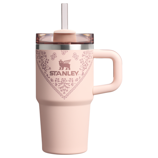 Double-Wall Vacuum The Quencher H2.O Flowstate Tumbler D124E - Double-Wall Vacuum Insulated Travel Tumbler with Straw - Conch Floral