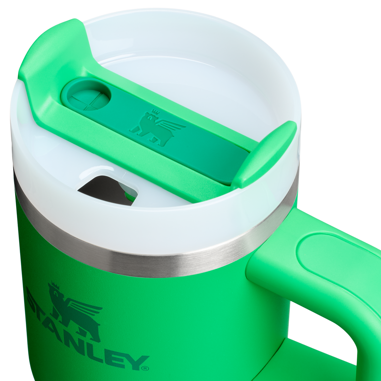 Insulated Travel The Quencher H2.O Flowstate Tumbler | Stanley Create D291F - Double-Wall Vacuum Insulated Travel Tumbler with Straw Detail