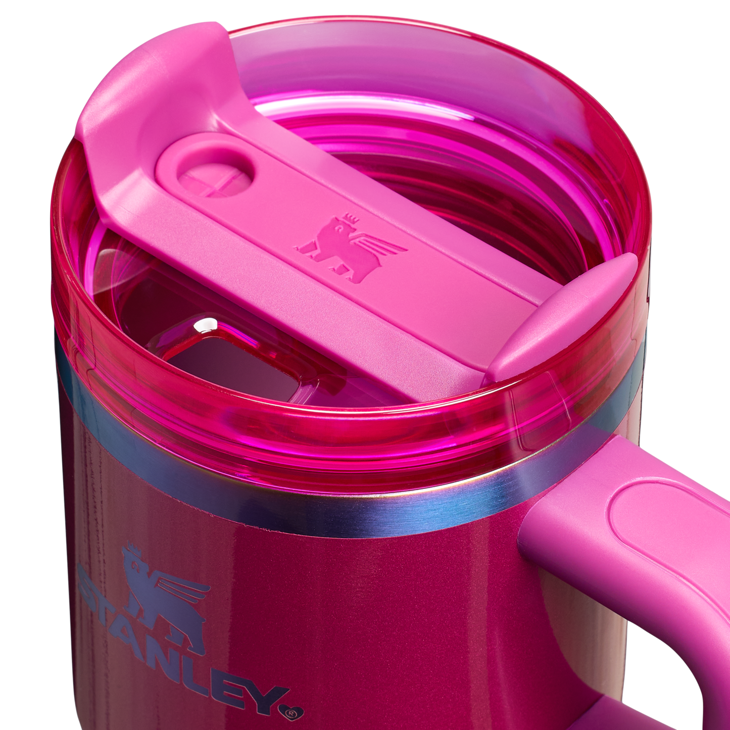 Splash-Resistant FlowState The Quencher H2.O Flowstate Tumbler | Stanley Create D274S - 40oz Large Capacity Car-Cup Friendly Quencher Detail