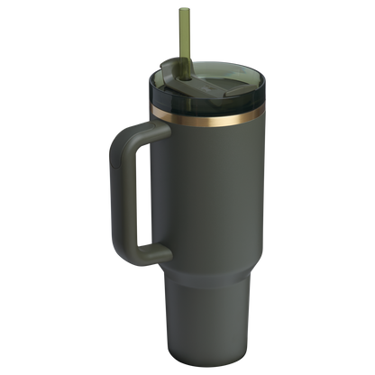Splash-Resistant FlowState The Quencher H2.0 Flowstate Tumbler  | Stanley Create D332L - FlowState 3-Position Lid Insulated Travel Mug Detail